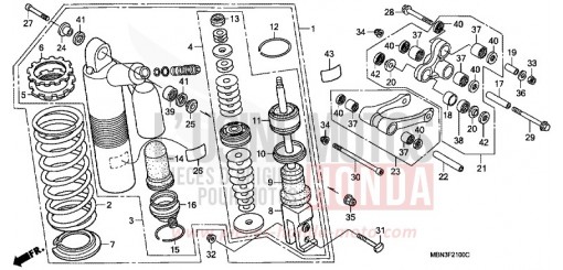 REAR CUSHION XR650R7 de 2007